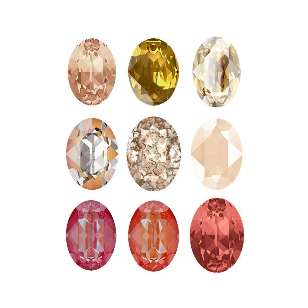 Crystal 4120 Oval 10x14mm - Padparadscha Highest Quality