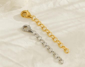 Sterling Silver Necklace Extender Adjustable Length Layering Chain