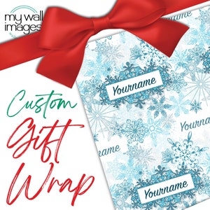 Snowflake Gift Wrap, Holiday Wrapping Paper, Christmas Wrapping Paper, MWG2001