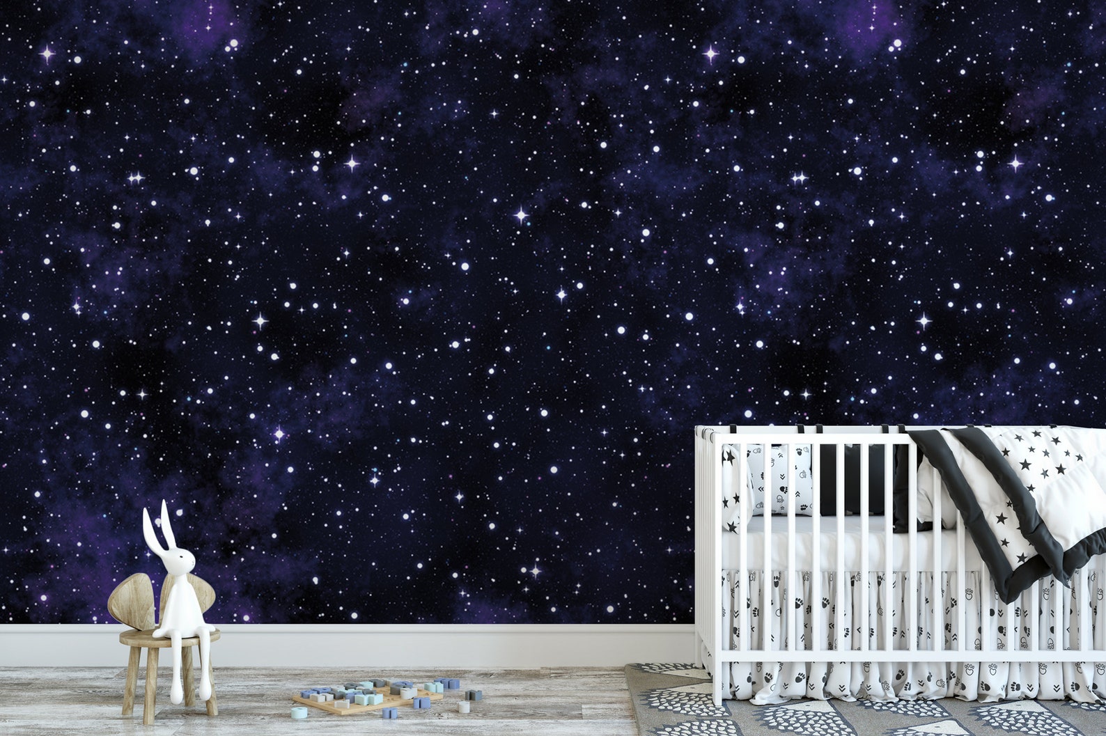 Night Sky Temporary Removable Wallpaper Peel and Stick Etsy