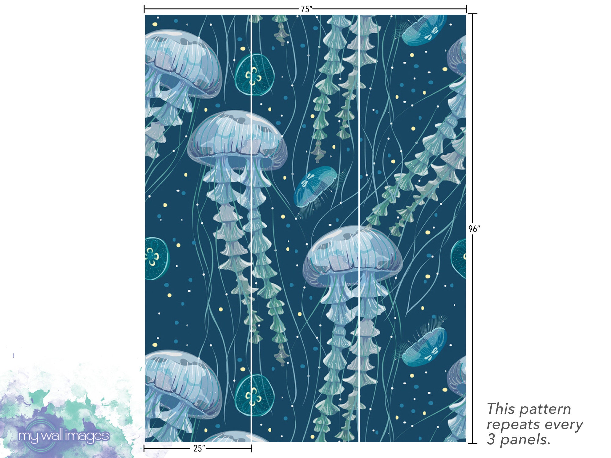 Wallpaper Peel and Stick Wallpaper Giant Jellyfish Removable - Etsy