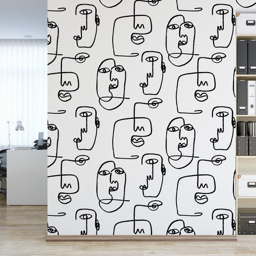 Watercolor Abstract Repositionable Removable Wallpaper Peel Etsy