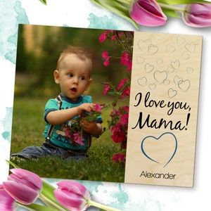 Mothers Day Gift, Mother Daughter Gift - Photo Print on Wood - Personalized - Custom Photo, New Mom Gift, Grandma Gift, MWW0005