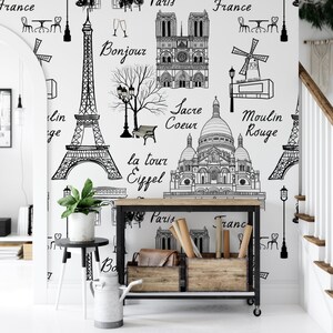 Wallpaper Peel and Stick Wallpaper France Themed Removable - Etsy