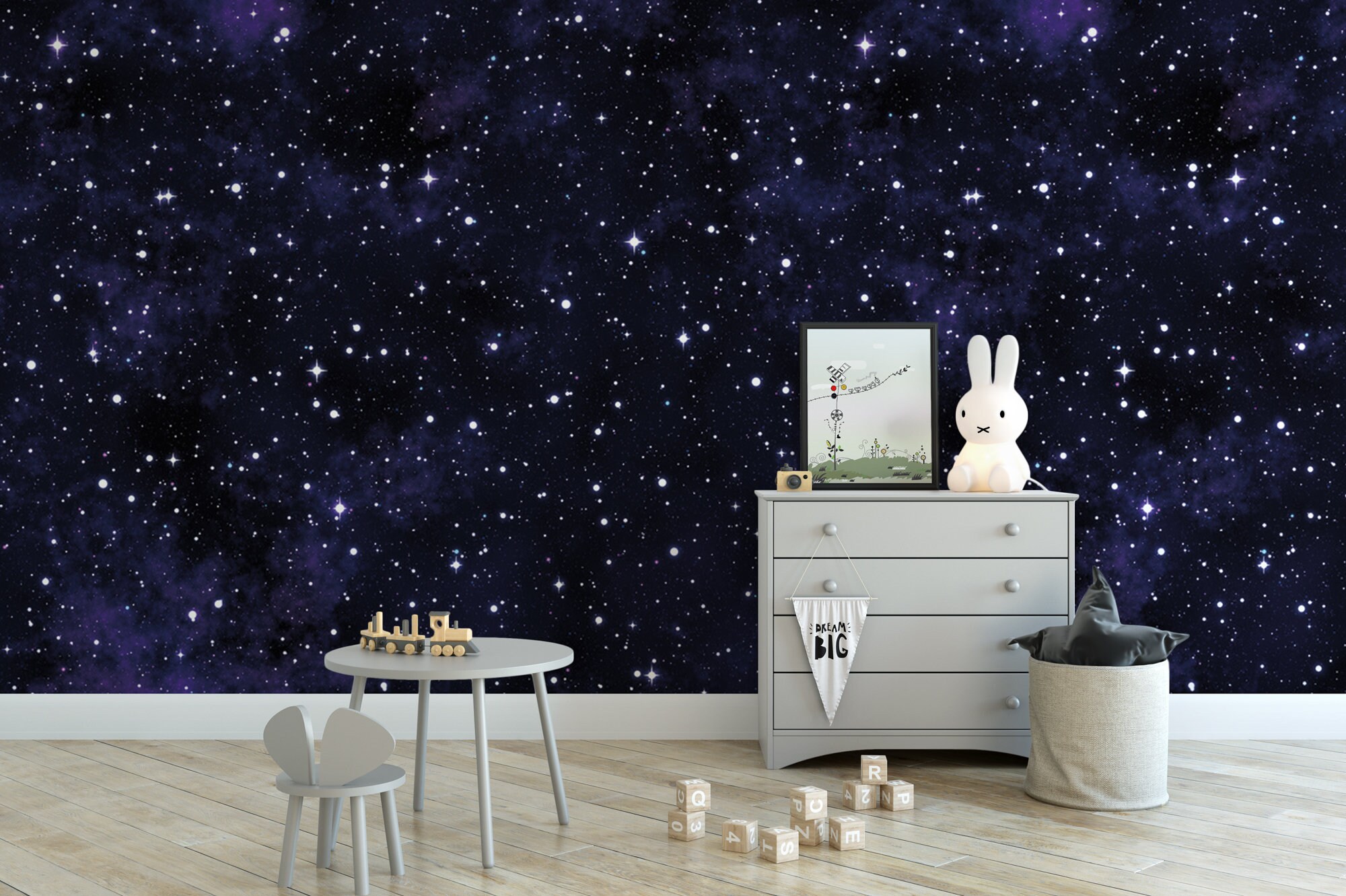 Night Sky Temporary Removable Wallpaper Peel and Stick Etsy