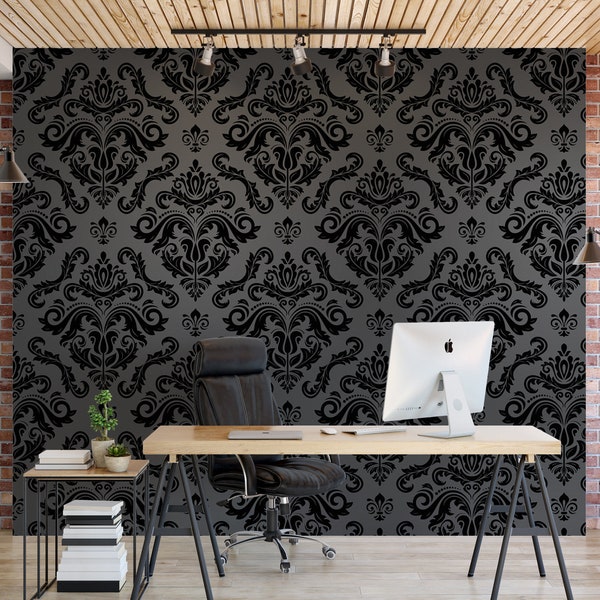 Wall Decor | Black Peel And Stick Wallpaper 173 X 118 Removable Crocodile Wallpaper 699f02f0954cbc1aca3792a4