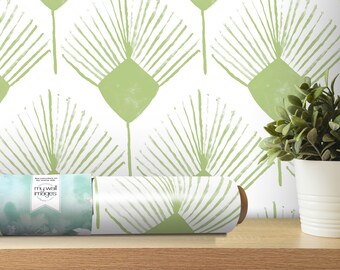 Removable Wallpaper Peel and Stick Wallpaper Wall Paper Wall Mural - Lime Green Boho Spray Wall Decor, Modern Decor, Cowgirl Core MW2052