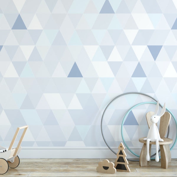 Blue and White Removable Wallpaper Etsy