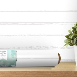 White Shiplap Wallpaper | Farmhouse Neutral Peel and Stick Mural | Faux Texture (MW1218)