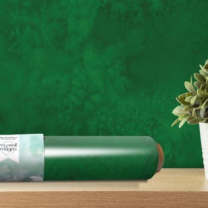 Watercolor Abstract Green Removable Wallpaper, Wall Art, Peel and Stick Wallpaper, Room Decor, Accent Wall, Green Wallpaper, MW1842