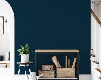 Faux Blue Cloth  Removable Wallpaper, Wall Art, Peel and Stick Wallpaper, Room Decor, Modern Pattern, Accent Wall, MW1530