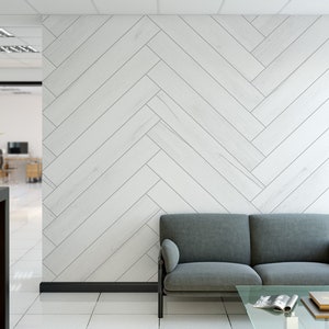 White Wood Herringbone, Shiplap, Removable Wallpaper, Peel and Stick Wallpaper, Modern Texture, Accent Wall, Bedroom, Entryway, MW1864
