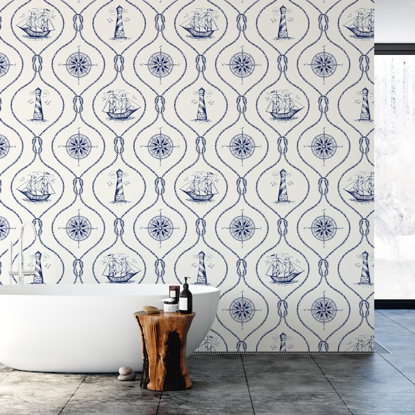 Nautical Wallpaper - Etsy