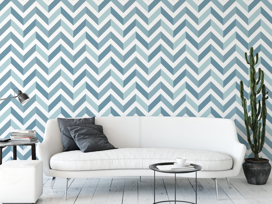 Shades of Blue Removable Wallpaper Peel and Stick Wallpaper - Etsy