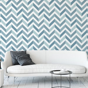 Shades of Blue Removable Wallpaper Peel and Stick Wallpaper - Etsy