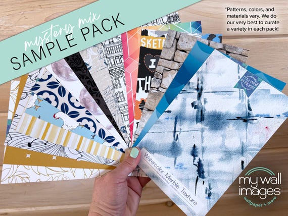 Wallpaper Sample Pack | 15 Sheets Fun Wallpaper Samples | Craft Art Supplies (MW2240)