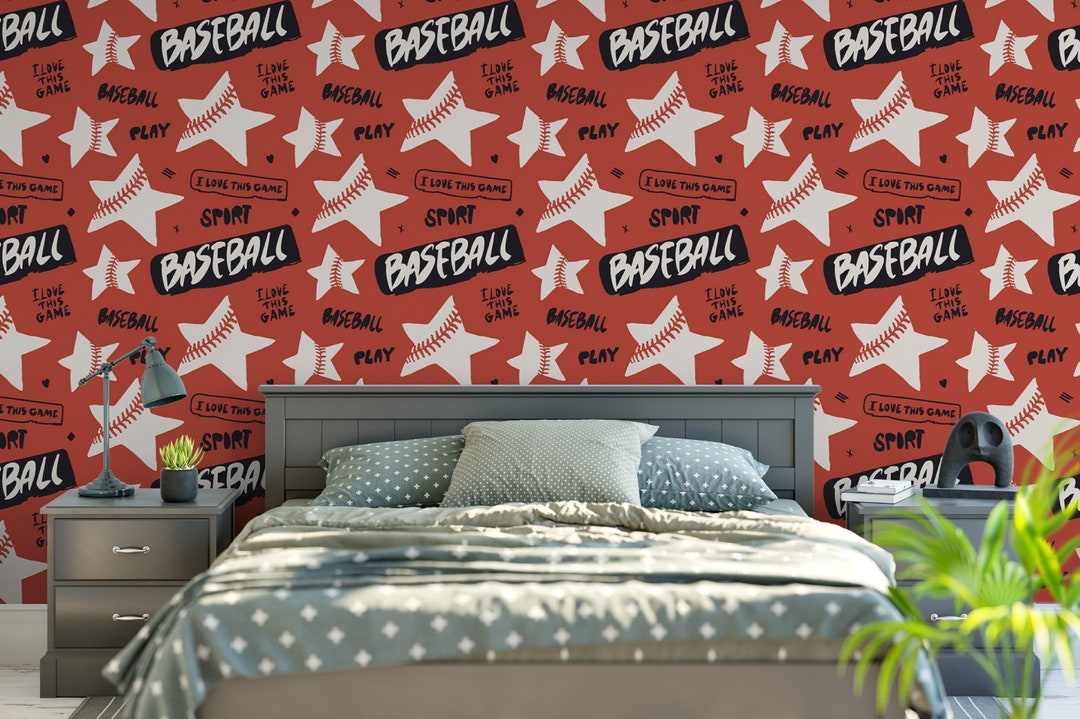 Wallpaper Peel and Stick Wallpaper Baseball Removable - Etsy