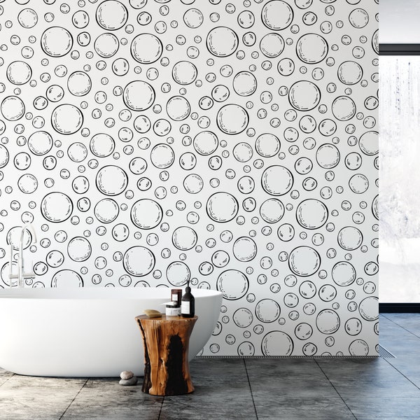 Bathroom Wallpaper Etsy