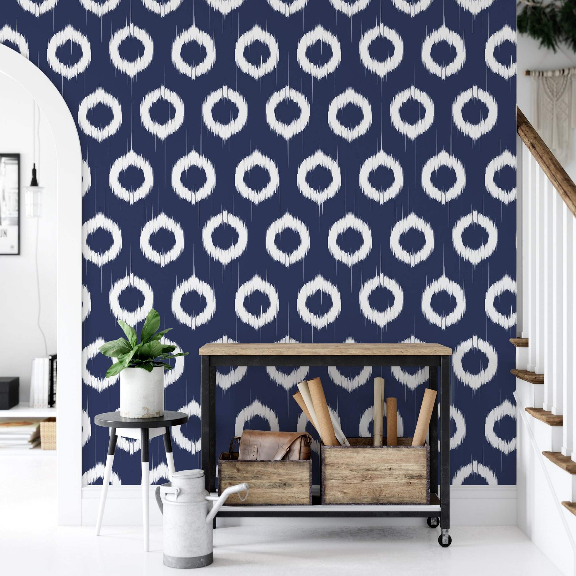 Buy Removable Wall Paper Blue Online In India  Etsy India