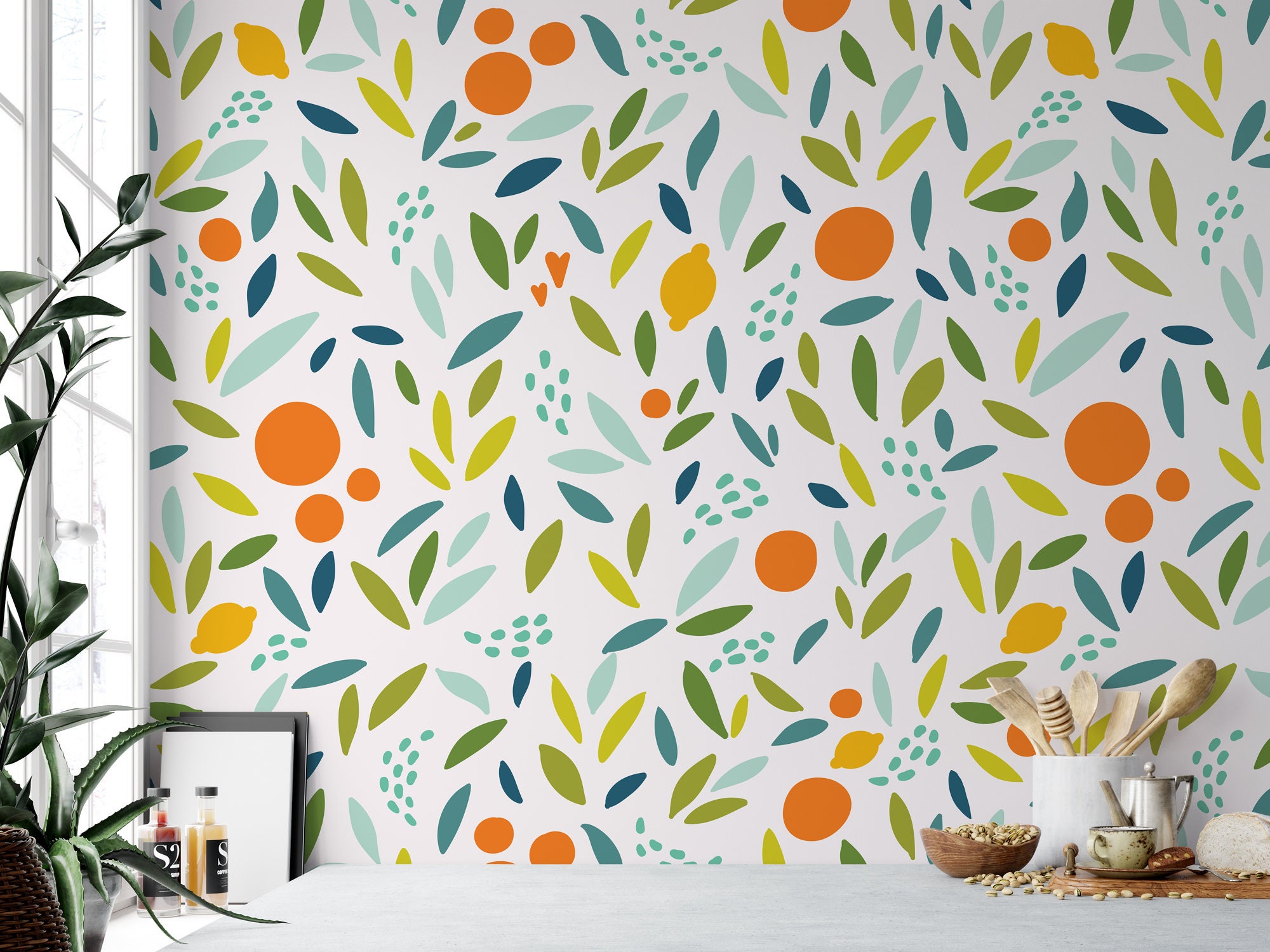 Wallpaper Peel and Stick Wallpaper Cute Lemon and Orange - Etsy Wallpaper Peel and Stick Wallpaper Cute Lemon and Orange - Etsy