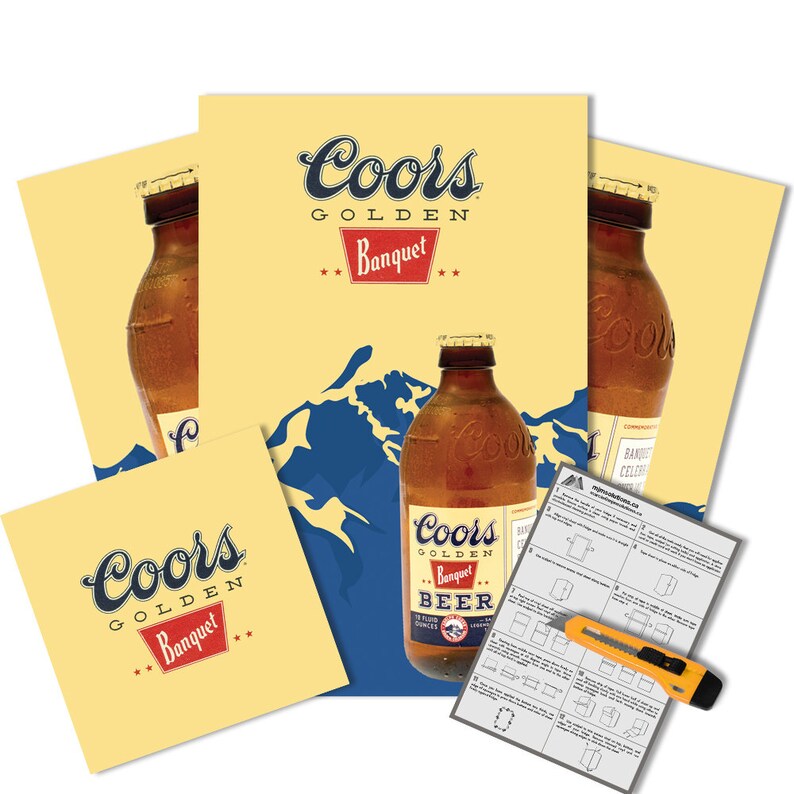 Fridge Wrap Vinyl Sticker Mountain Coors Banquet Golden Hill