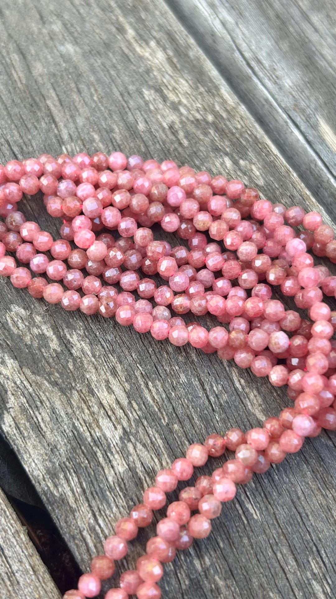 Brazilian Rhodonite 3.5mm Faceted Pink, 10 Faceted Beads Natural ...