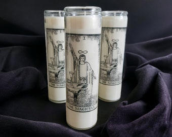 The Magician Ritual Candle Pillar Candle Intention Candle 7 Day Prayer Candle Tarot Candle