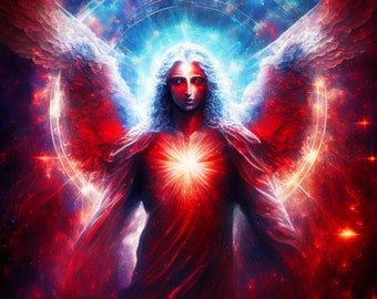 Archangel Uriel Print: Angelic Spiritual Wall Art (Digital Download)