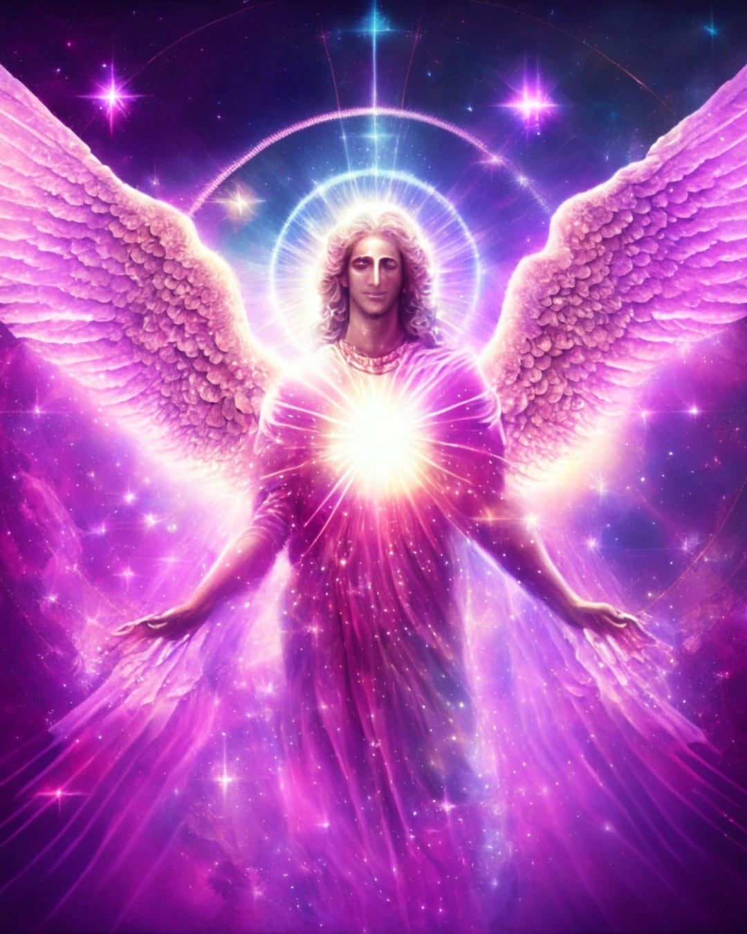 Archangel Chamuel Print: Angelic Spiritual Wall Art (digital
