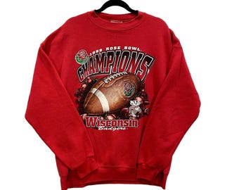 Lee Sport Size XL Michigan Badgers Sweatshirt 1999 Rose Bowl Campions USA Red