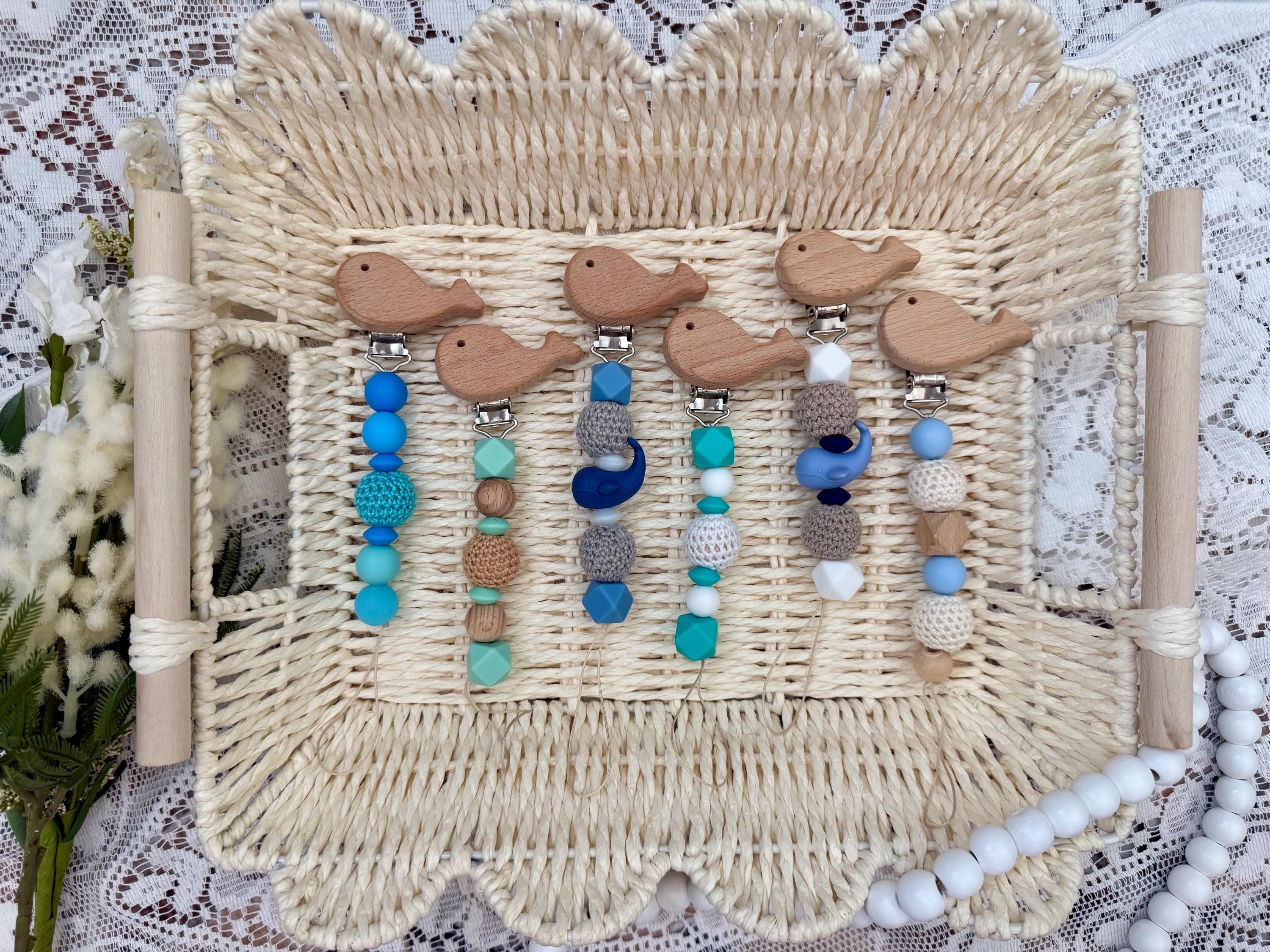 Nautical whale pacifier clips- babies- pacifier holder- pacifiers- gift for baby shower- neutral- baby announcement prop- whales- summer