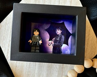 Środa inspirowana: 3x4-calowe pudełko z cieniami Lego – rodzina – Halloween – dekoracja biura – dekoracja na Halloween – pudełka z cieniami – lego – minifigurki