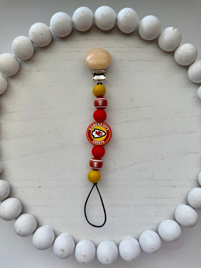 Handmade Sports Team Pacifier Clip – Football, Baseball Baby Gift - Etsy