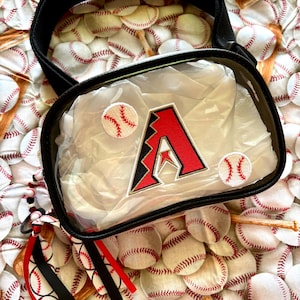 Dbacks schwarze Stadion Gürteltasche- Dbacks Baseball- Baseball Saison- Eröffnungstag- klare Tasche- verstellbare Tasche- Stadion Taschen- Diamondbacks Fan-