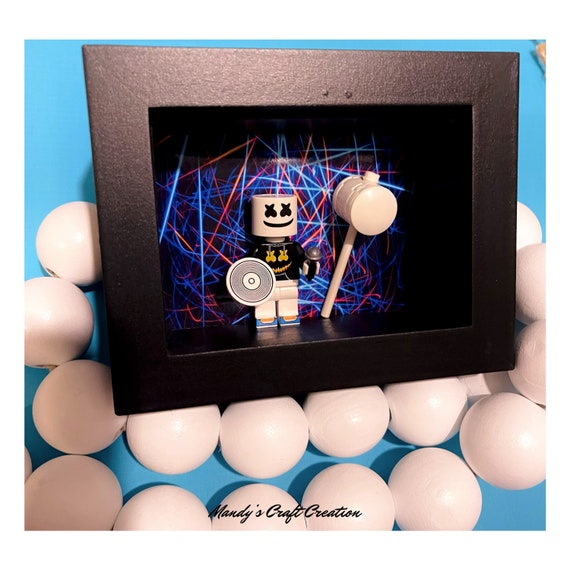 Marshmello DJ Inspired 3x4 Lego Shadow Box Legos Lego Etsy