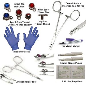 Micro Insertion Surface Anchor Tools Dermal Jewelry