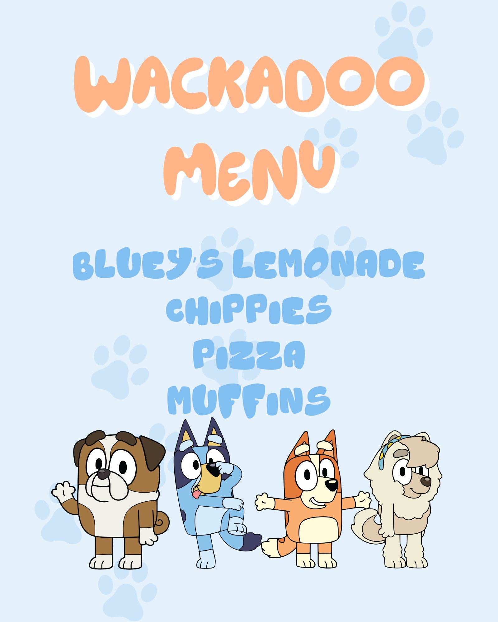 Bluey Birthday Bundle, Printable Bluey Birthday Kit, Editable Bluey ...