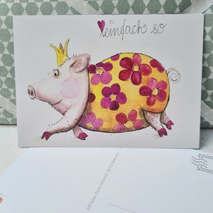 Postkarte "Blümchen" limitierte Künstlerauflage mit lustigen Spruch