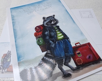 Cartolina "Primo passo", edizione limitata d'artista con una bellissima frase.