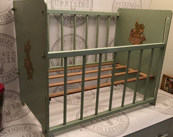 vintage doll cradle
