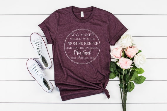 Way Maker Christian T Shirt for Women/ Worship Song Tee/ My | Etsy