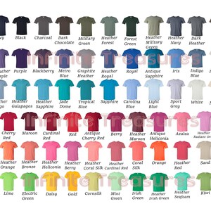G 64000 Color Chart Psdjpg Softstyle Heather T-Shirt | Etsy