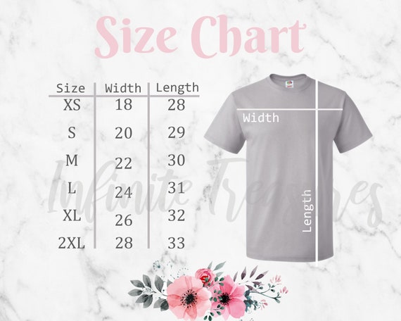 Fruit Of The Loom Sweatshirt Size Chart