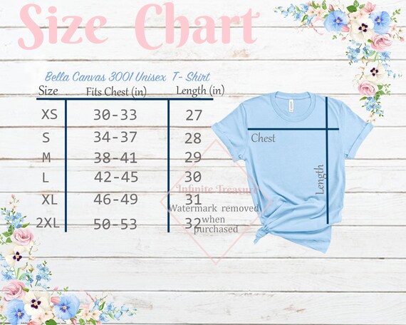 Canvas Size Chart