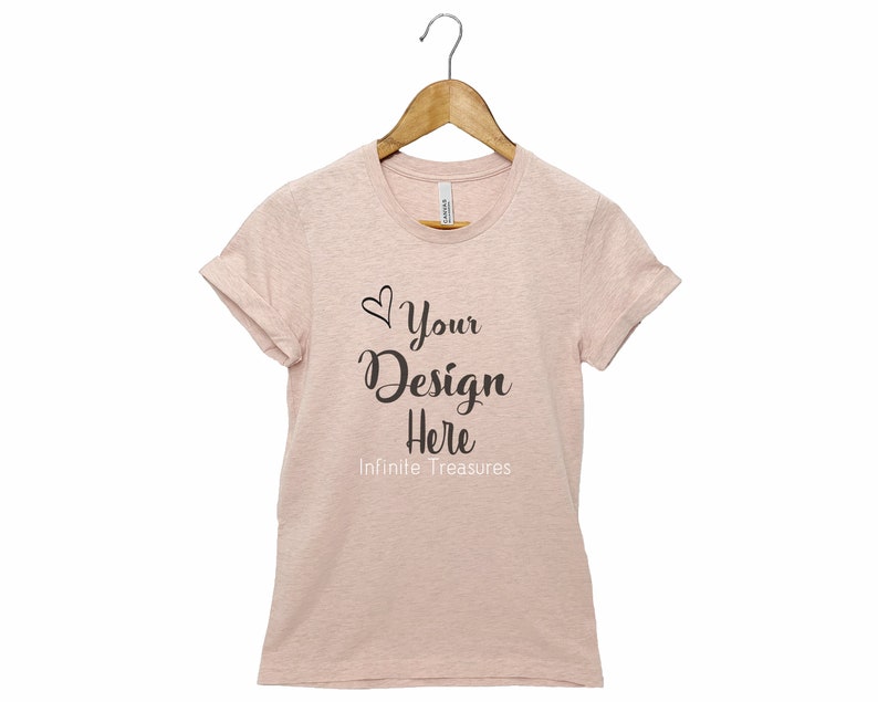 Download Heather Prism Peach Mockup Bella Canvas 3001 CVC Unisex Shirt | Etsy