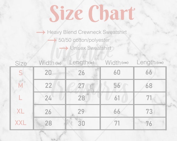 gildan heavy blend sweatshirt size chart