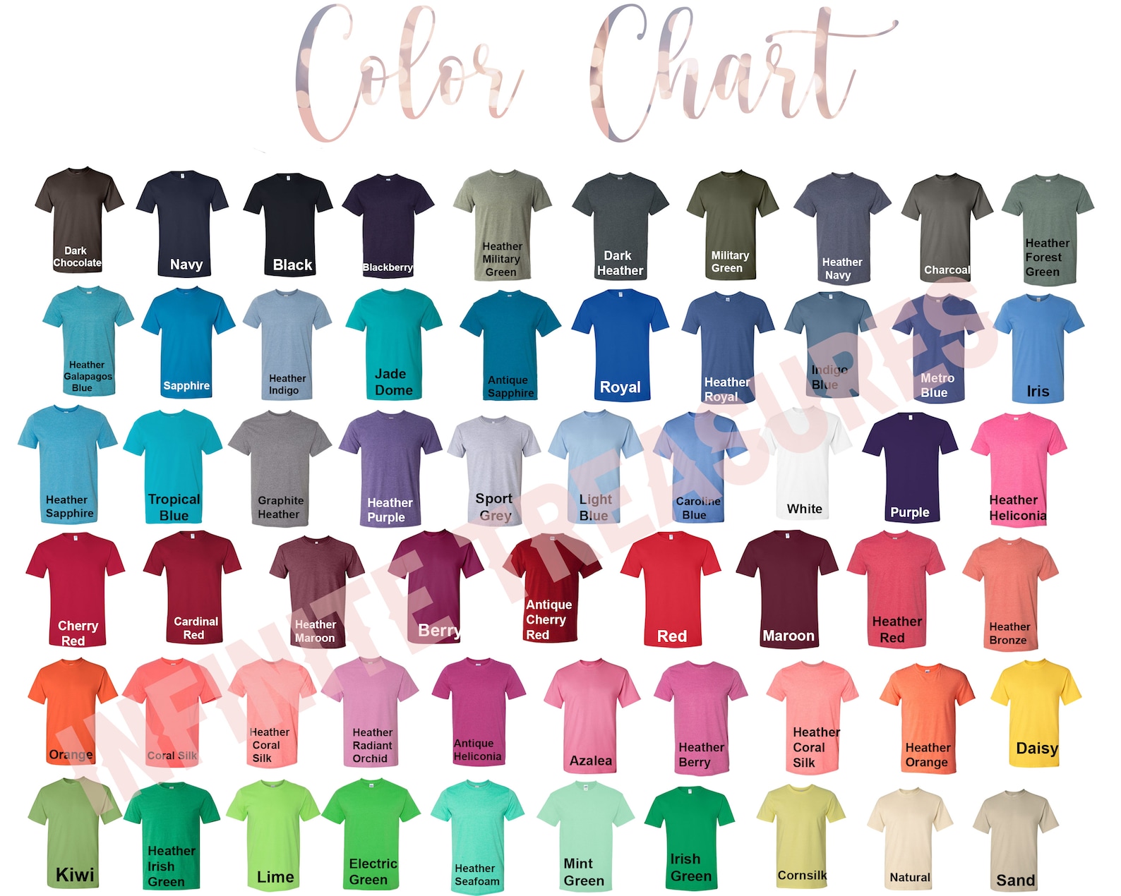 Gildan Tshirt Color Chart