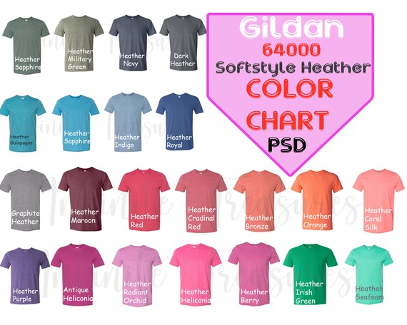 free gildan color chart