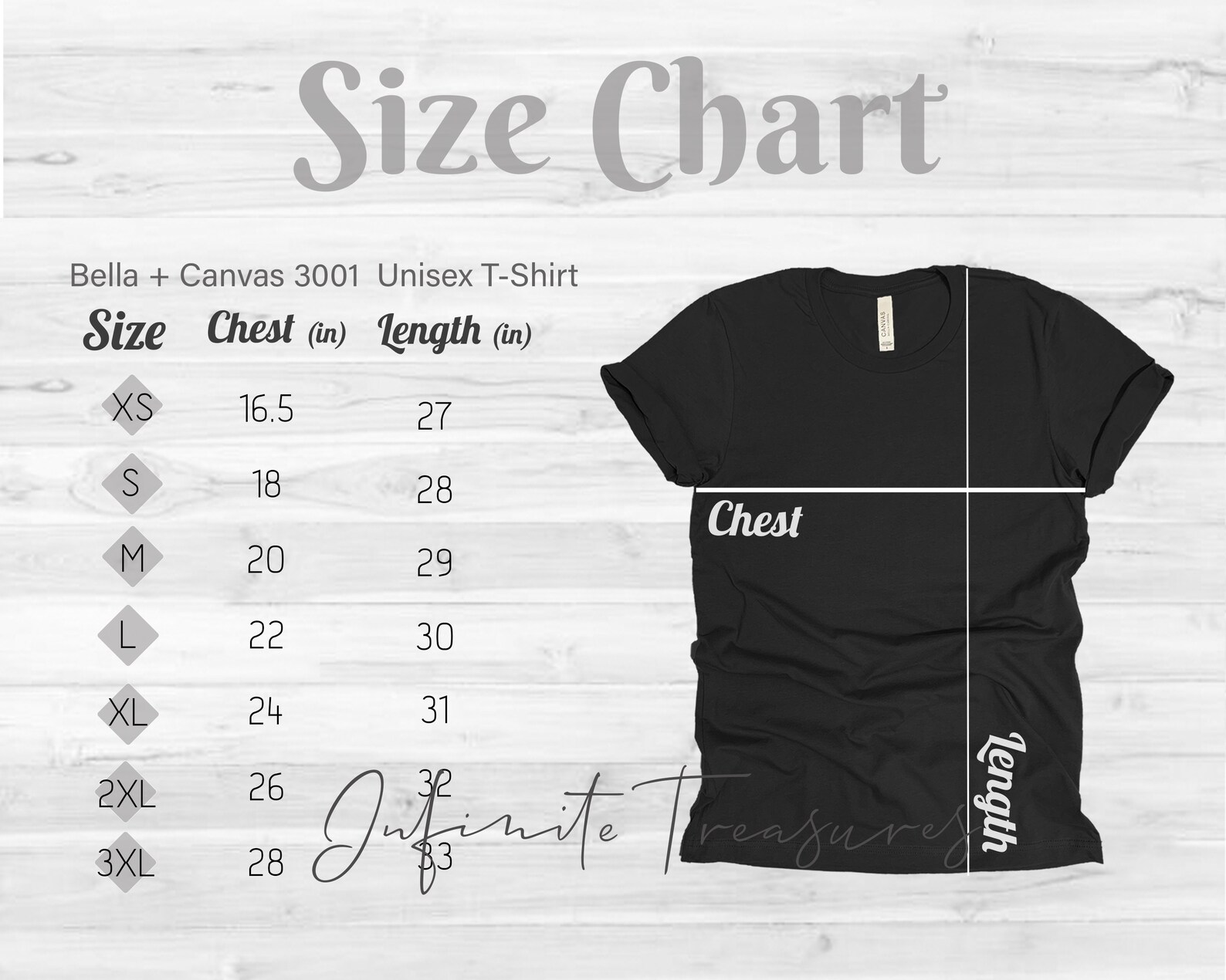 bella canvas sweatshirt size chart