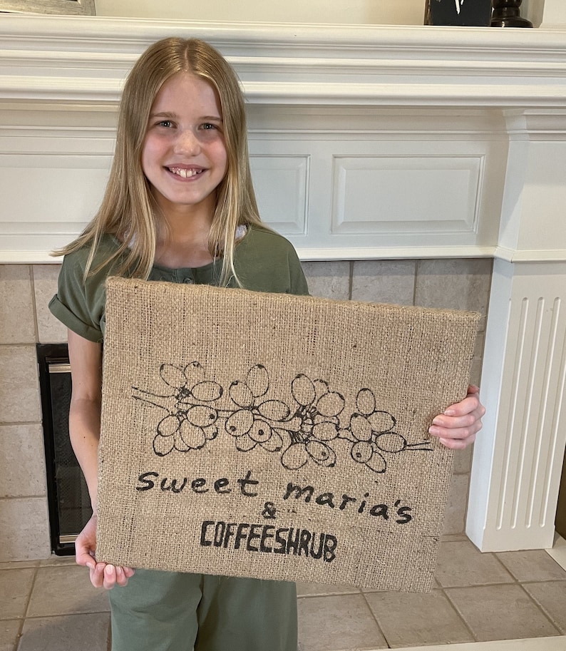 Handmade Authentic Framed Coffee Bag Wall Art Coffee Bean Etsy